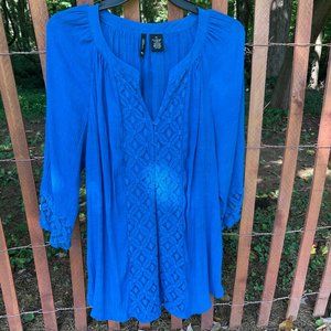 Blue lace tunic